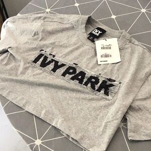 Brand new Wms OFFICIAL BEYONCÉ IVY PATK CROP GREY TEE BrandNew w/tags